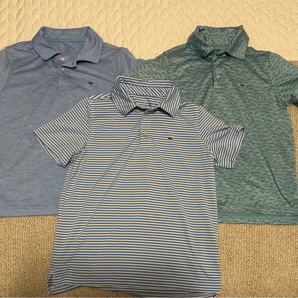 Bundle of 3 Vineyard Vines Performance Polos Boys Small